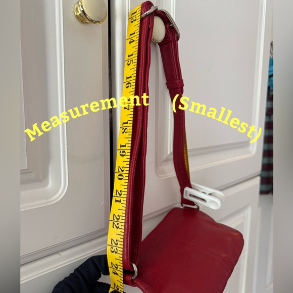 Wilsons Leather Small Red Leather Waist Bag - Picture 7 of 7